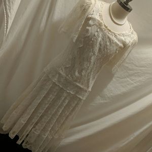 Vintage Dainty White flapper/wedding dress